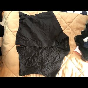 Black cropped blouse